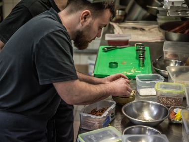 Anrichten in der Küche