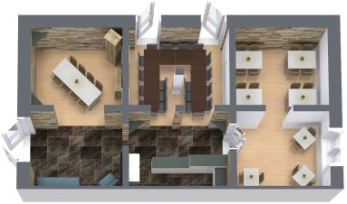 U-Tafel 3D Ansicht
